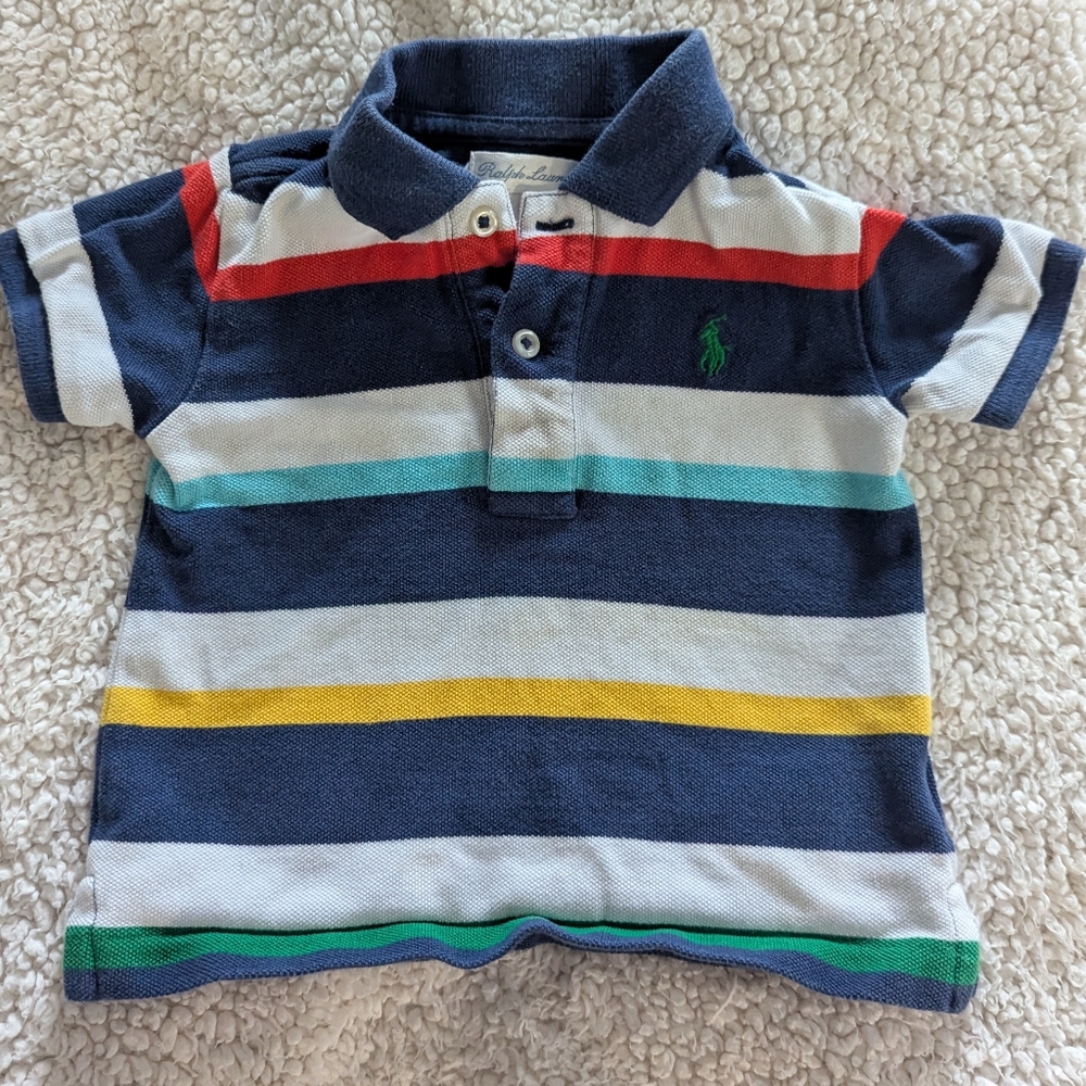 Ralph Lauren Baby Polo Shirt - Navy, Red, Green, White 6  Month